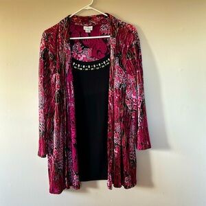 Jacob Smith “fooler” top.  Looks like two but is a one piece. Dress up o…